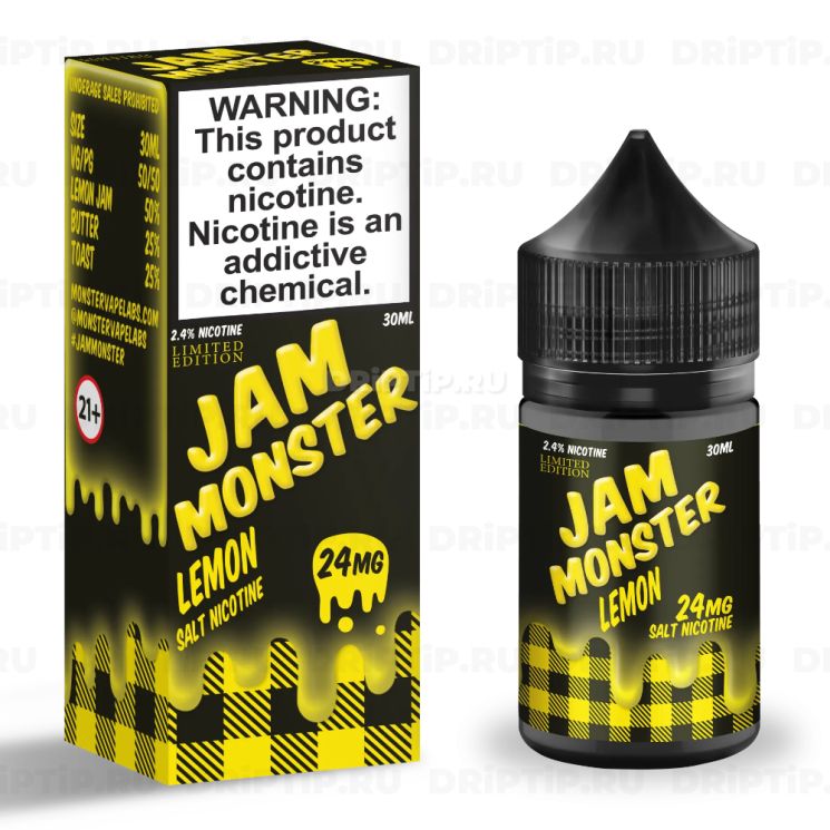Жидкость Jam Monster Salt - Lemon 