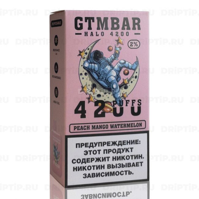 Gtm Bar Halo 4200 - Peach Mango Watermelon Gtm Bar Halo 4200 - Peach Mango Watermelon