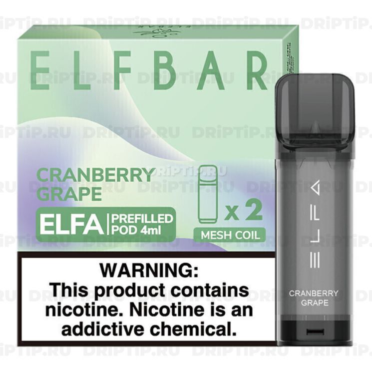 Картридж Elf Bar Elfa - Клюква Виноград / 2шт
