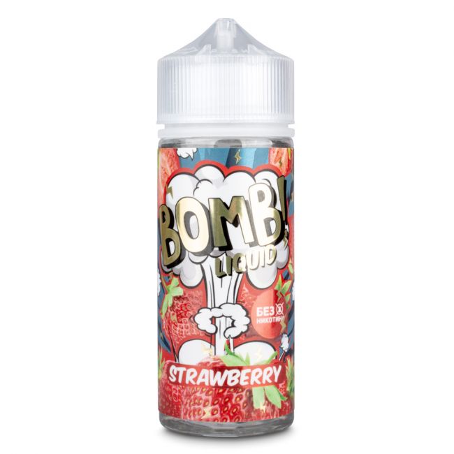 BOMB! Liquid Strawberry 0mg 120ml + никобустер BOMB! Liquid Strawberry 0mg 120ml + никобустер