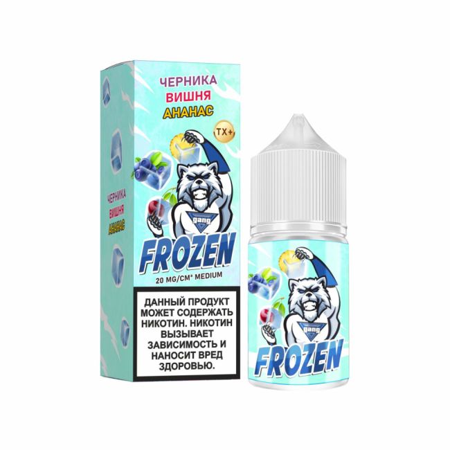 Жидкость Gang Frozen Salt - Черника Вишня Ананас Жидкость Gang Frozen Salt - Черника Вишня Ананас