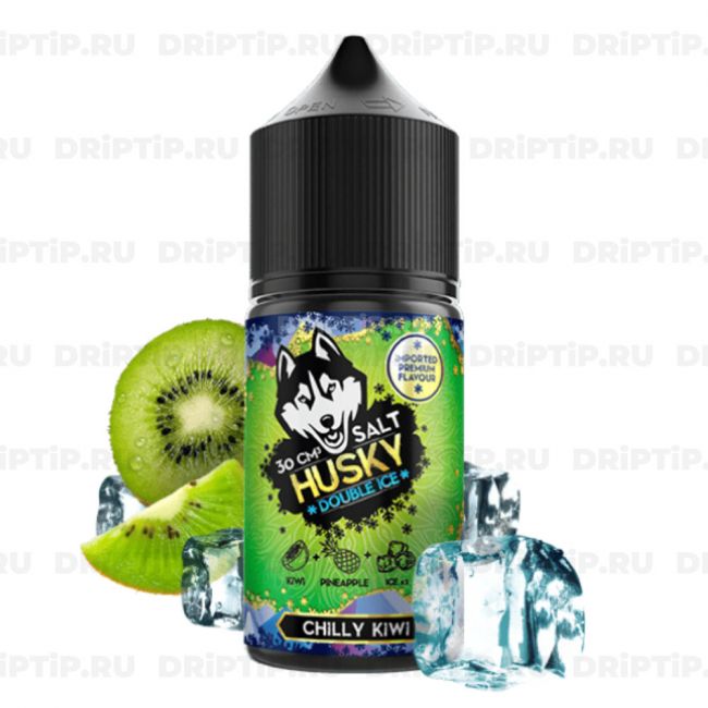 Жидкость Husky Import Double Ice Salt - Chilly Kiwi Жидкость Husky Import Double Ice Salt - Chilly Kiwi