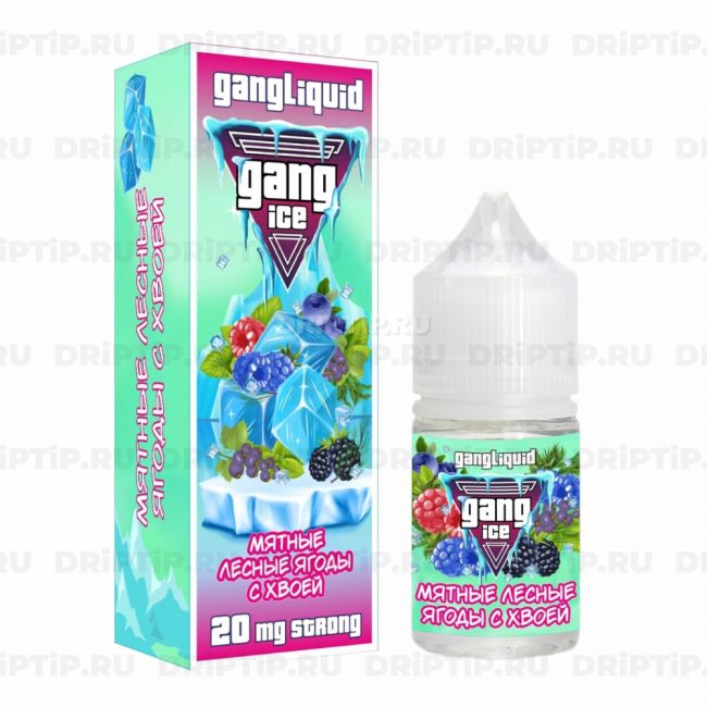 Жидкость Gang Ice Salt - Мятные Лесные Ягоды С Хвоей 