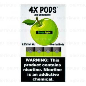 4x Pods For Juul - Green Apple