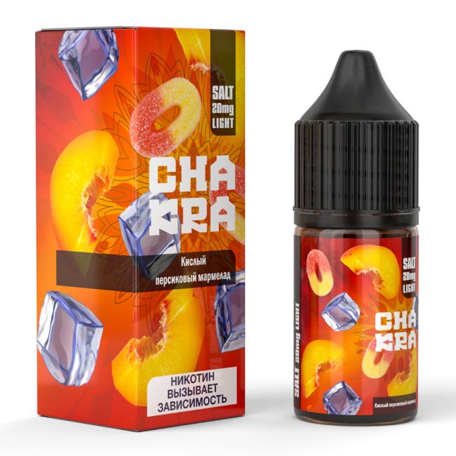 Жидкость Chakra Salt - Кислый персиковый мармелад 