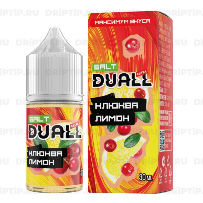 Жидкость Duall Salt Extra - Клюква Лимон Жидкость Duall Salt Extra - Клюква Лимон
