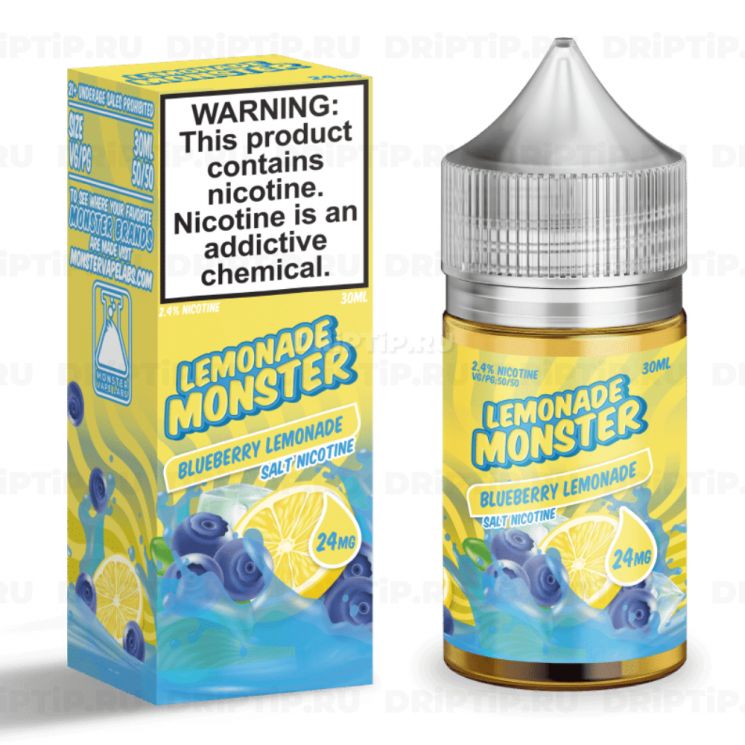 Жидкость Lemonade Monster Salt - Blueberry Lemonade 