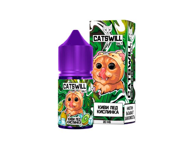 Жидкость Catswill Salt - Киви Лед Кислинка Жидкость Catswill Salt - Киви Лед Кислинка