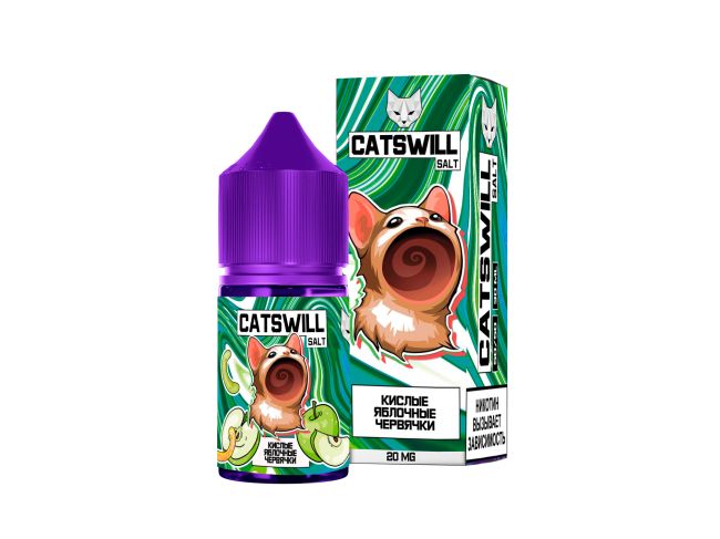 Жидкость Catswill Salt - Кислые Яблочные Червячки Жидкость Catswill Salt - Кислые Яблочные Червячки