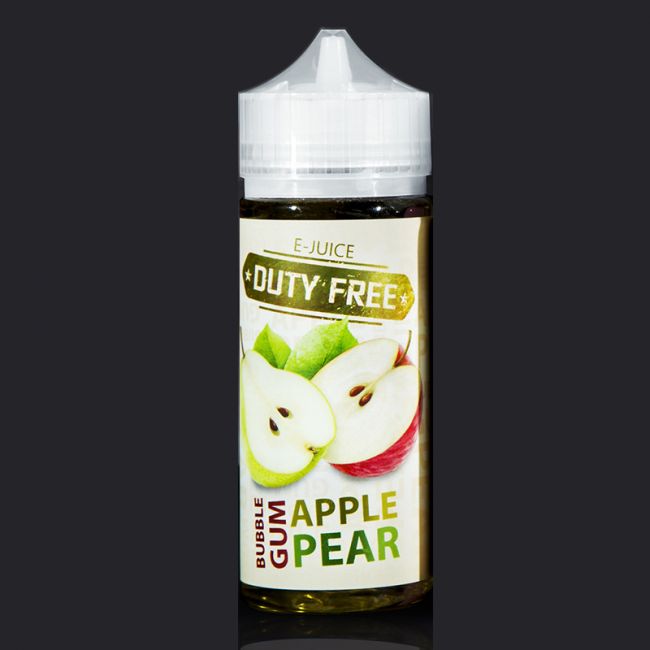 Duty Free Bubblegum Apple & Pear 3mg 120ml Duty Free Bubblegum Apple & Pear 3mg 120ml
