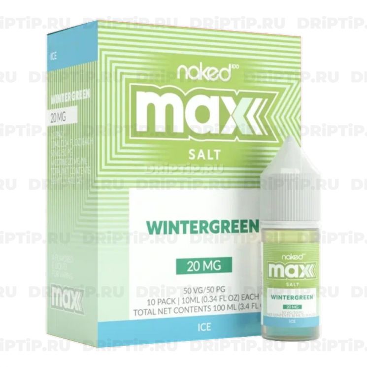 Жидкость Naked 100 Max Salt - Ice Wintergreen 