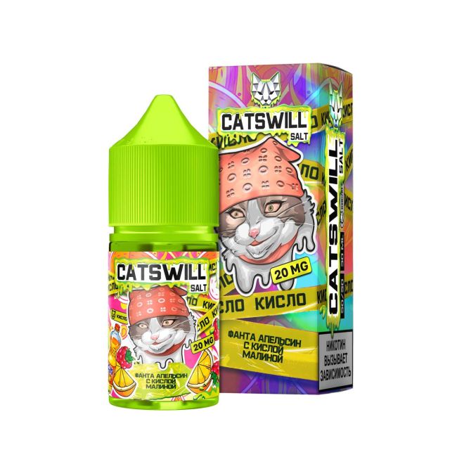 Жидкость Catswill Sour Salt - Фанта Апельсин с Кислой Малиной Жидкость Catswill Sour Salt - Фанта Апельсин с Кислой Малиной
