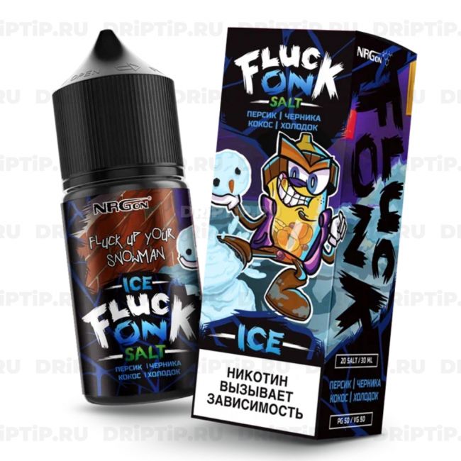 Fluck On Ice Salt - Персик Черника Кокос Холодок Fluck On Ice Salt - Персик Черника Кокос Холодок