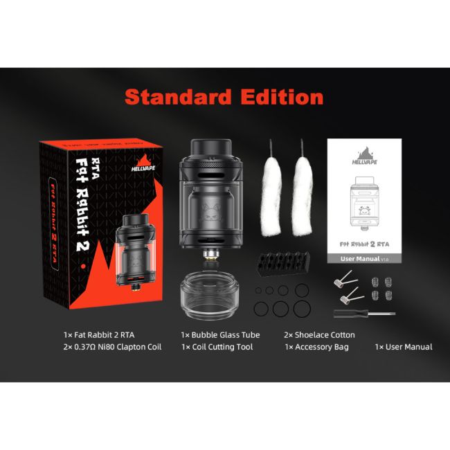 Hellvape Fat Rabbit 2 RTA - обслуживаемый бак