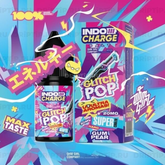 Жидкость Indo Charge Salt - Glitch Pop Жидкость Indo Charge Salt - Glitch Pop