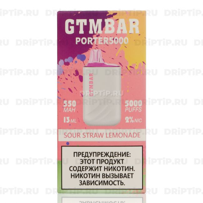 GTM BAR Porter 5000 - Sour Straw Lemonade